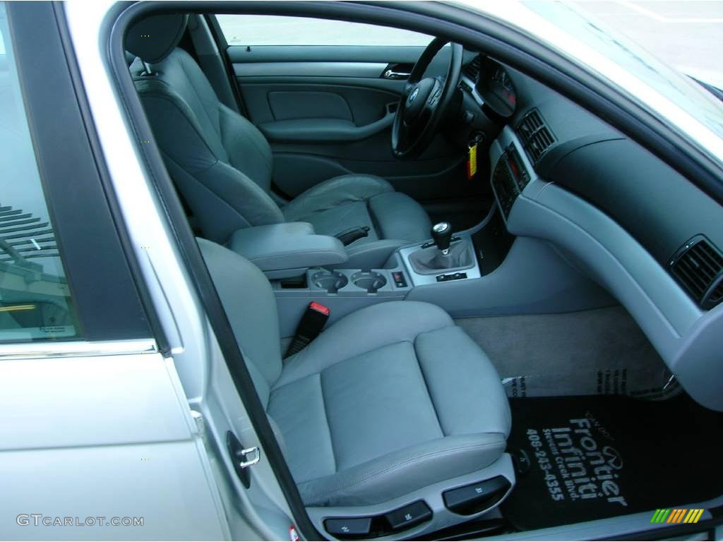 2001 3 Series 330i Sedan - Titanium Silver Metallic / Grey photo #20