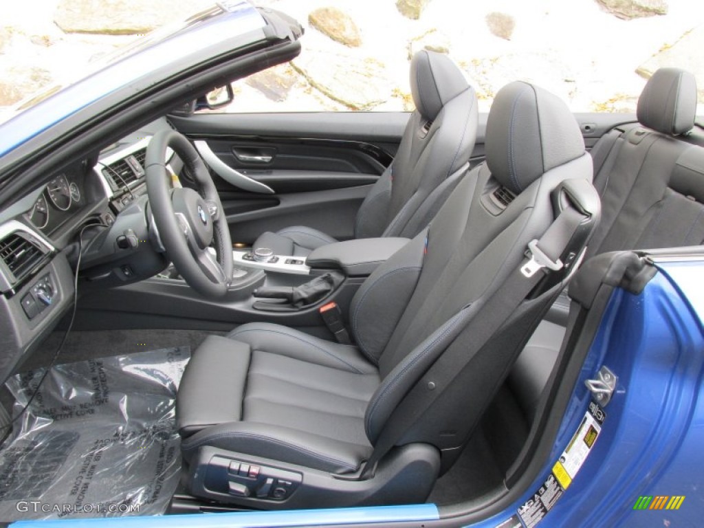 Black Interior 2015 BMW 4 Series 435i xDrive Convertible Photo #98256679
