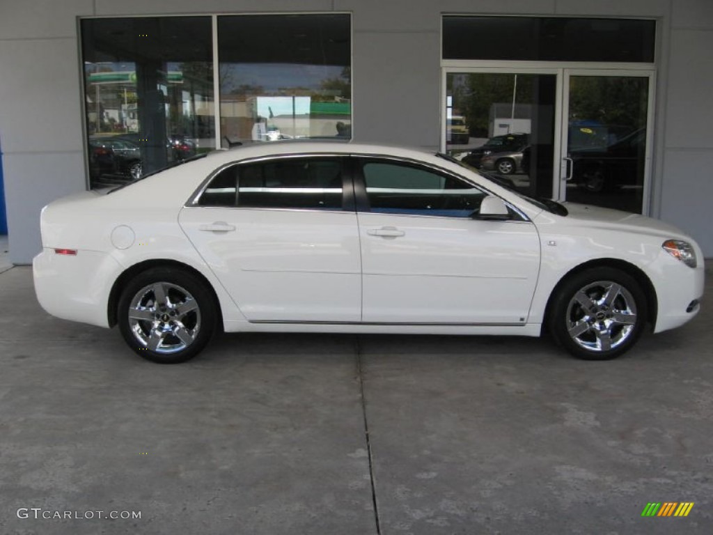 2008 Malibu LT Sedan - White / Ebony photo #2