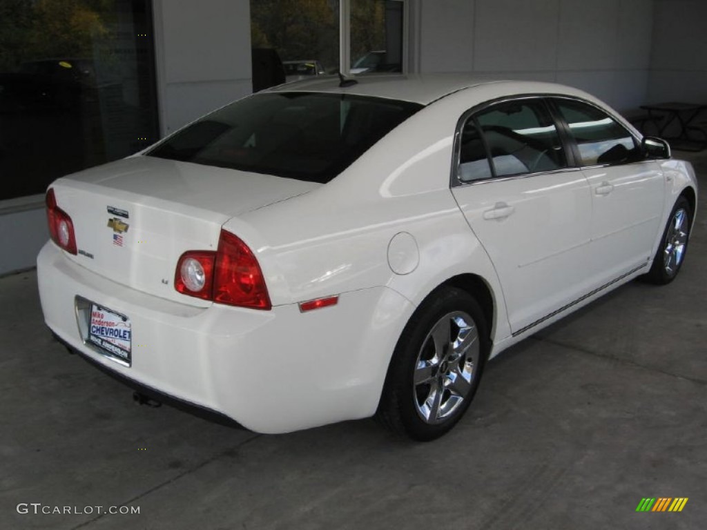 2008 Malibu LT Sedan - White / Ebony photo #17