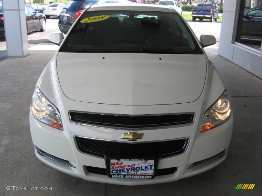 2008 Malibu LT Sedan - White / Ebony photo #21