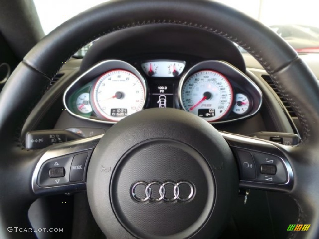 2012 R8 5.2 FSI quattro - Phantom Black Pearl Effect / Red photo #28