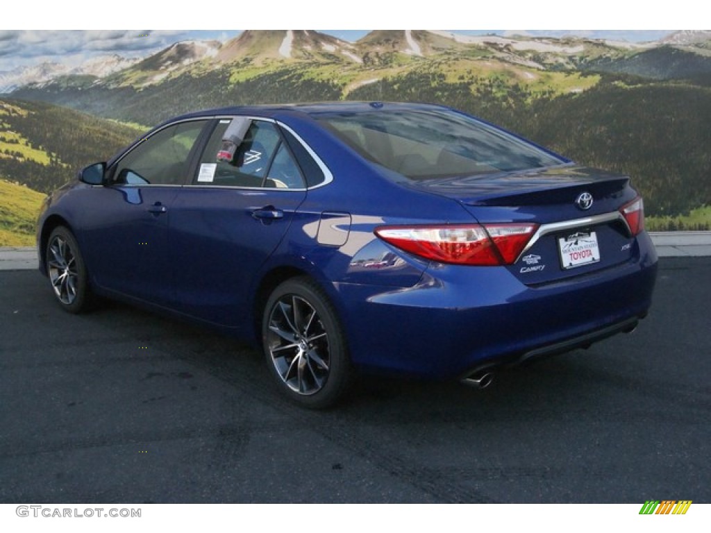 2015 Camry XSE V6 - Blue Crush Metallic / Black photo #3