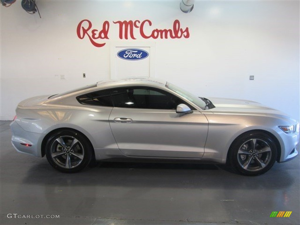 2015 Mustang V6 Coupe - Ingot Silver Metallic / Ebony photo #8