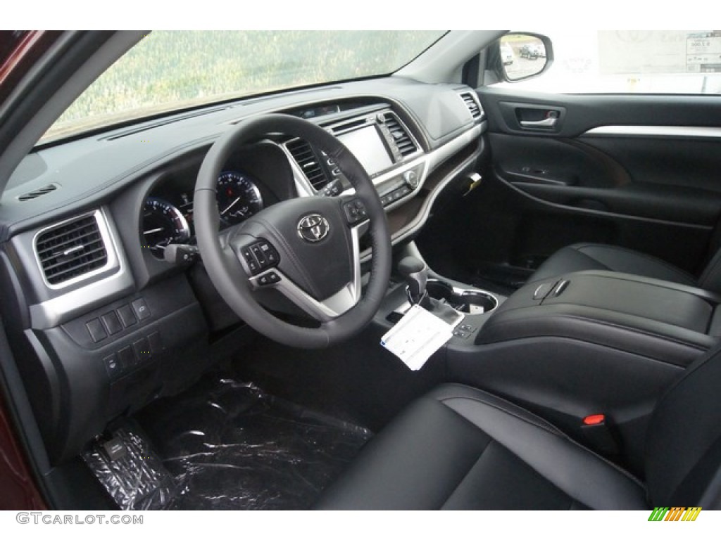 Black Interior 2015 Toyota Highlander XLE AWD Photo #98259286