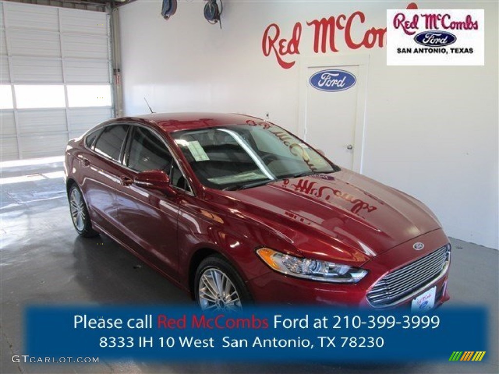 2015 Fusion SE - Ruby Red Metallic / Charcoal Black photo #1