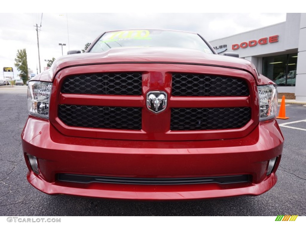 2014 1500 Express Quad Cab - Deep Cherry Red Crystal Pearl / Black/Diesel Gray photo #2