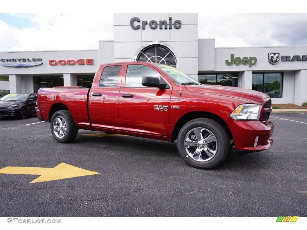 2014 1500 Express Quad Cab - Deep Cherry Red Crystal Pearl / Black/Diesel Gray photo #1