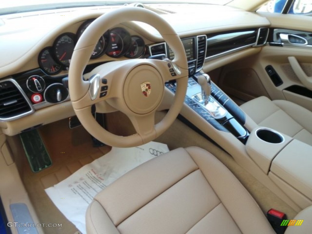 Luxor Beige Interior 2015 Porsche Panamera Standard Panamera Model Photo #98262290