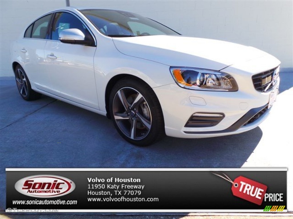 2015 S60 T6 AWD R-Design - Crystal White Pearl / R-Design Off-Black photo #1