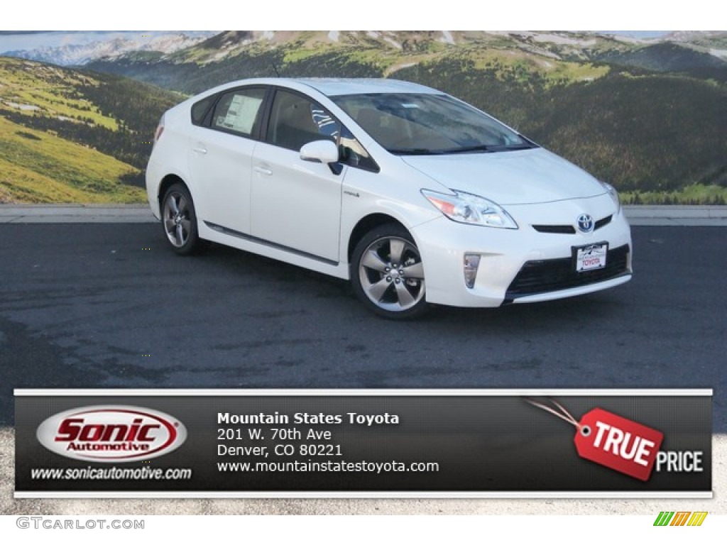 2015 Prius Persona Series Hybrid - Blizzard Pearl / Black photo #1