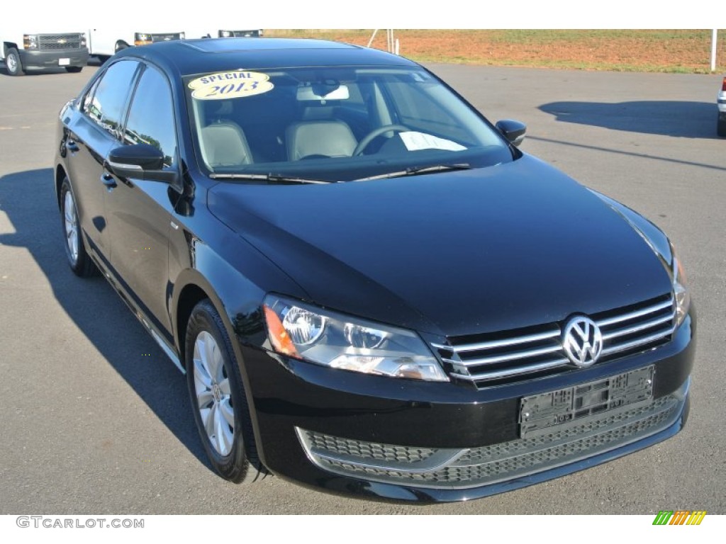 2013 Passat 2.5L Wolfsburg Edition - Black / Titan Black photo #1