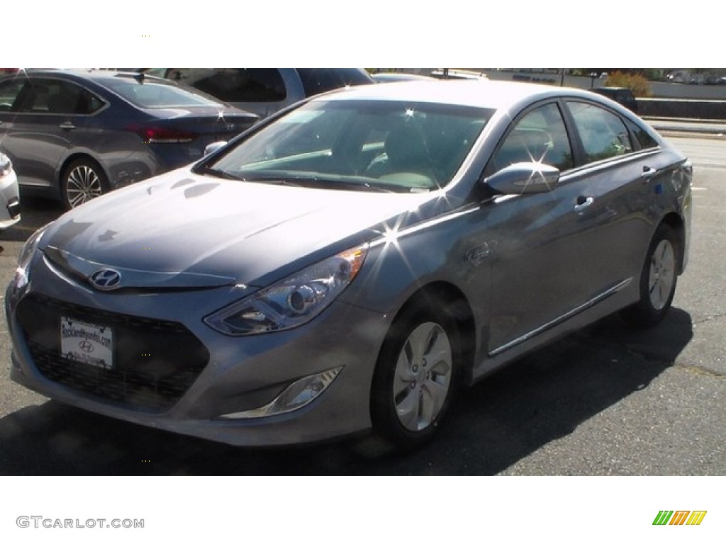 2015 Sonata Hybrid  - Pewter Gray Metallic / Gray photo #1