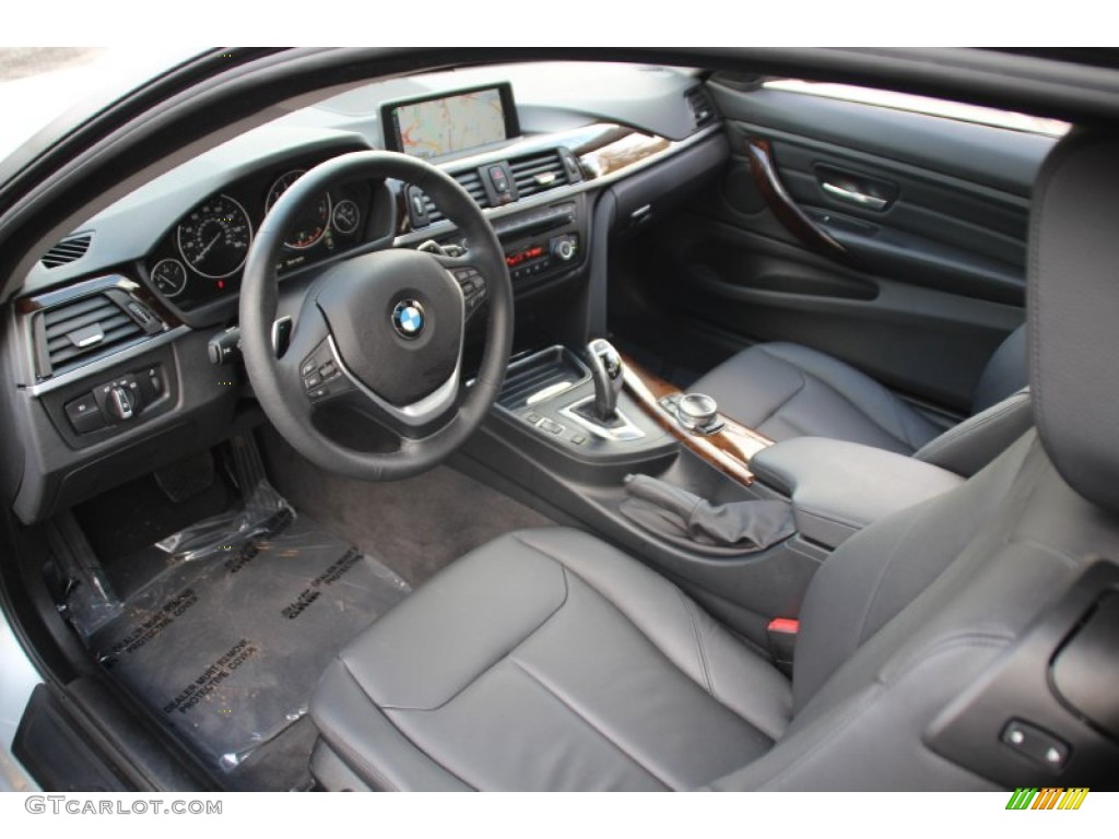 Black Interior 2014 BMW 4 Series 428i xDrive Coupe Photo #98268386