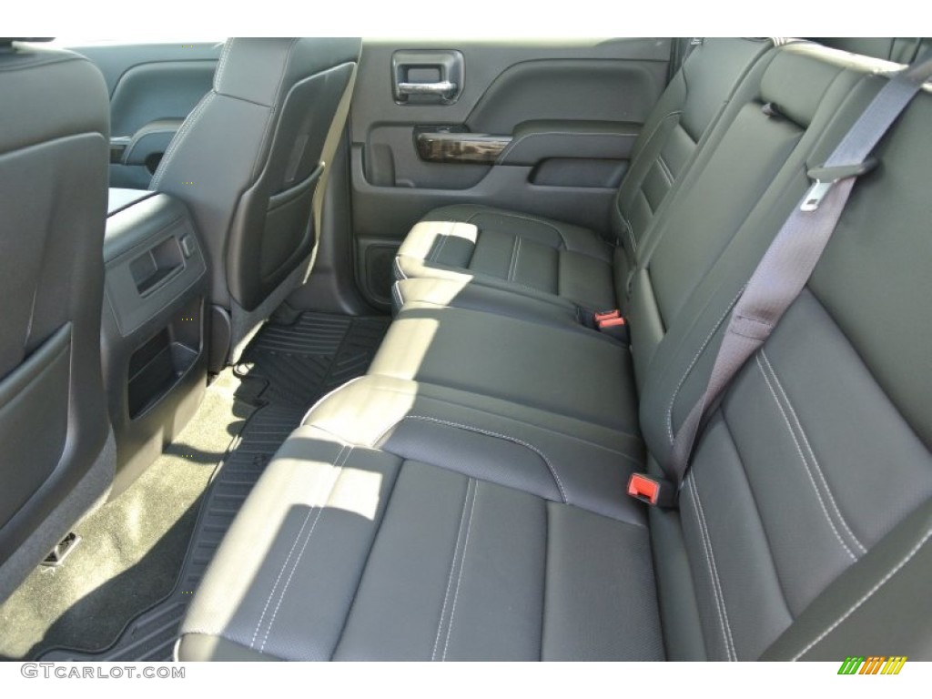 Jet Black Interior 2015 GMC Sierra 1500 Denali Crew Cab 4x4 Photo #98269976