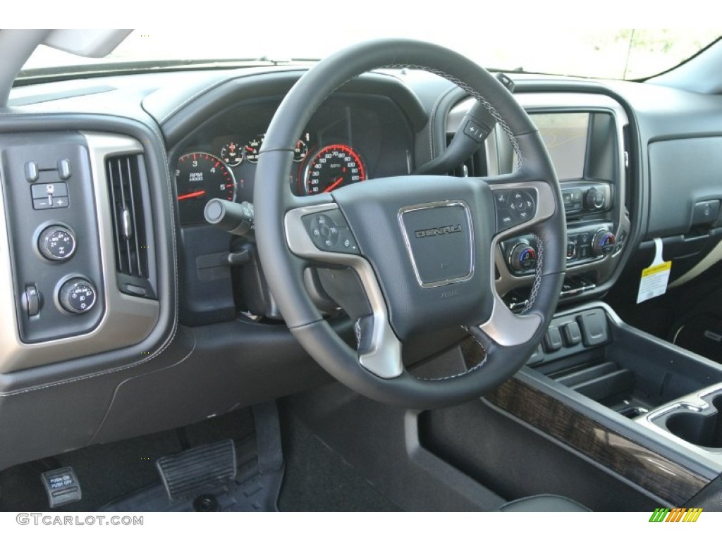 2015 GMC Sierra 1500 Denali Crew Cab 4x4 Jet Black Dashboard Photo #98270111
