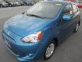 2015 Sapphire Blue Mitsubishi Mirage ES  photo #3