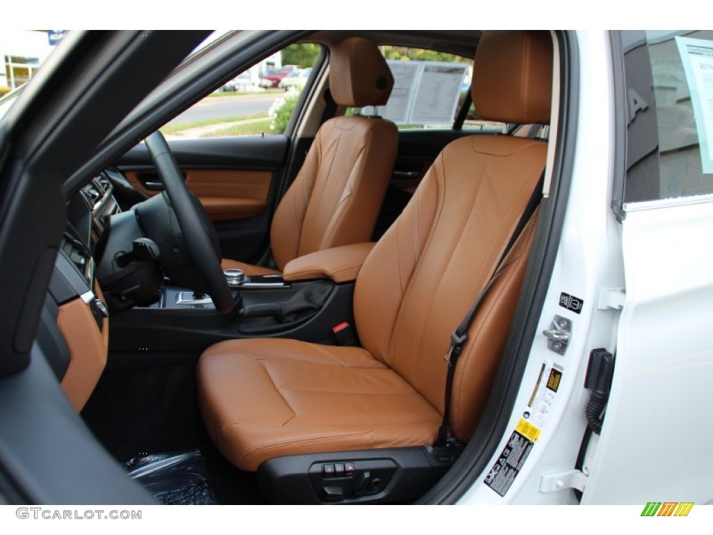 2014 3 Series 328i xDrive Sedan - Mineral White Metallic / Saddle Brown photo #14