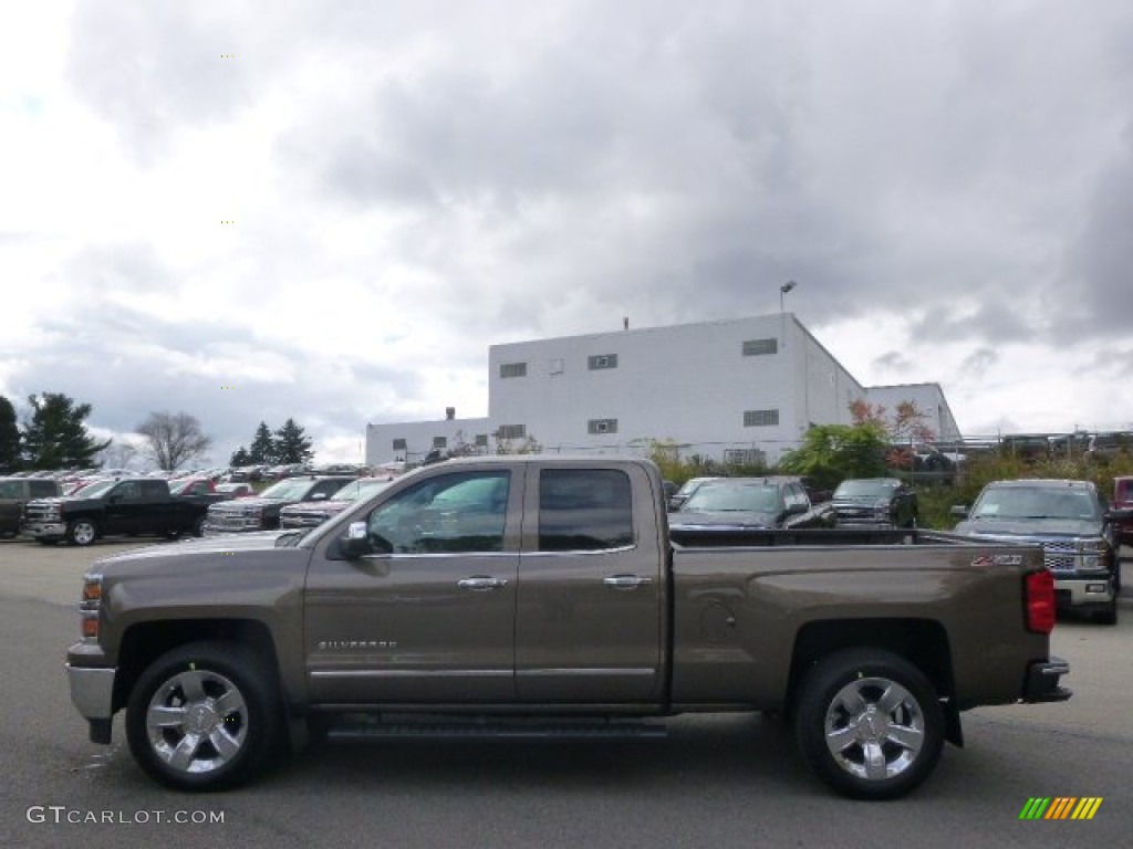 2015 Silverado 1500 LTZ Double Cab 4x4 - Brownstone Metallic / Jet Black photo #1