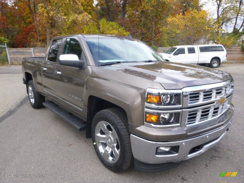 Brownstone Metallic 2015 Chevrolet Silverado 1500 LTZ Double Cab 4x4 Exterior Photo #98274011