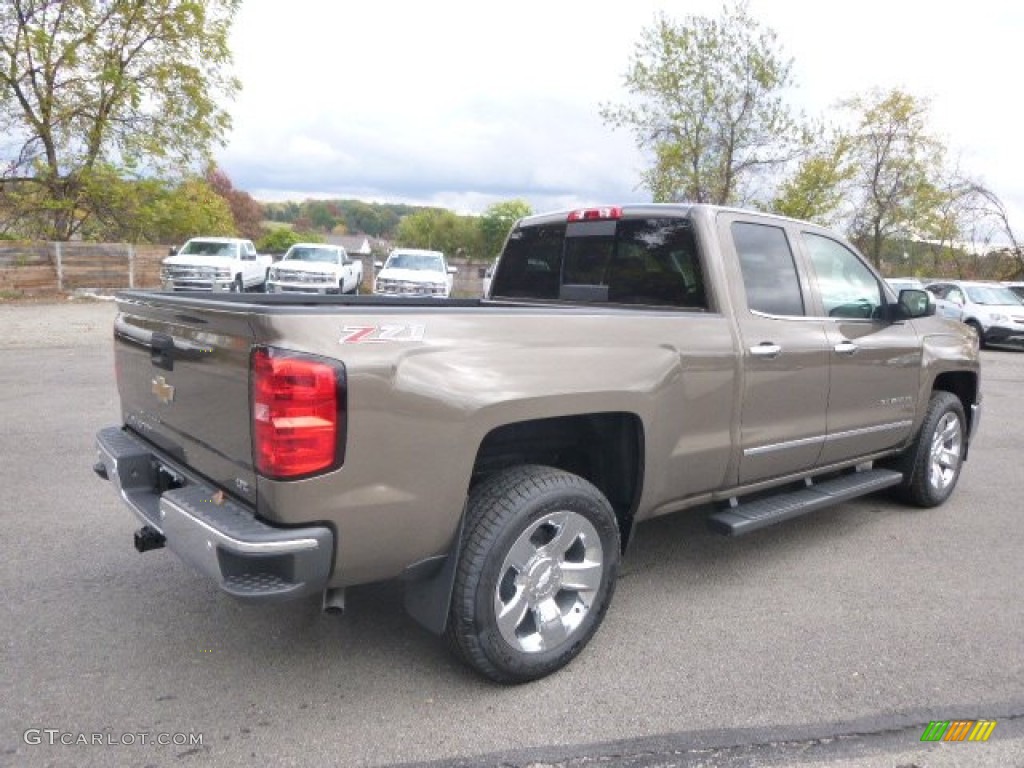 2015 Silverado 1500 LTZ Double Cab 4x4 - Brownstone Metallic / Jet Black photo #6