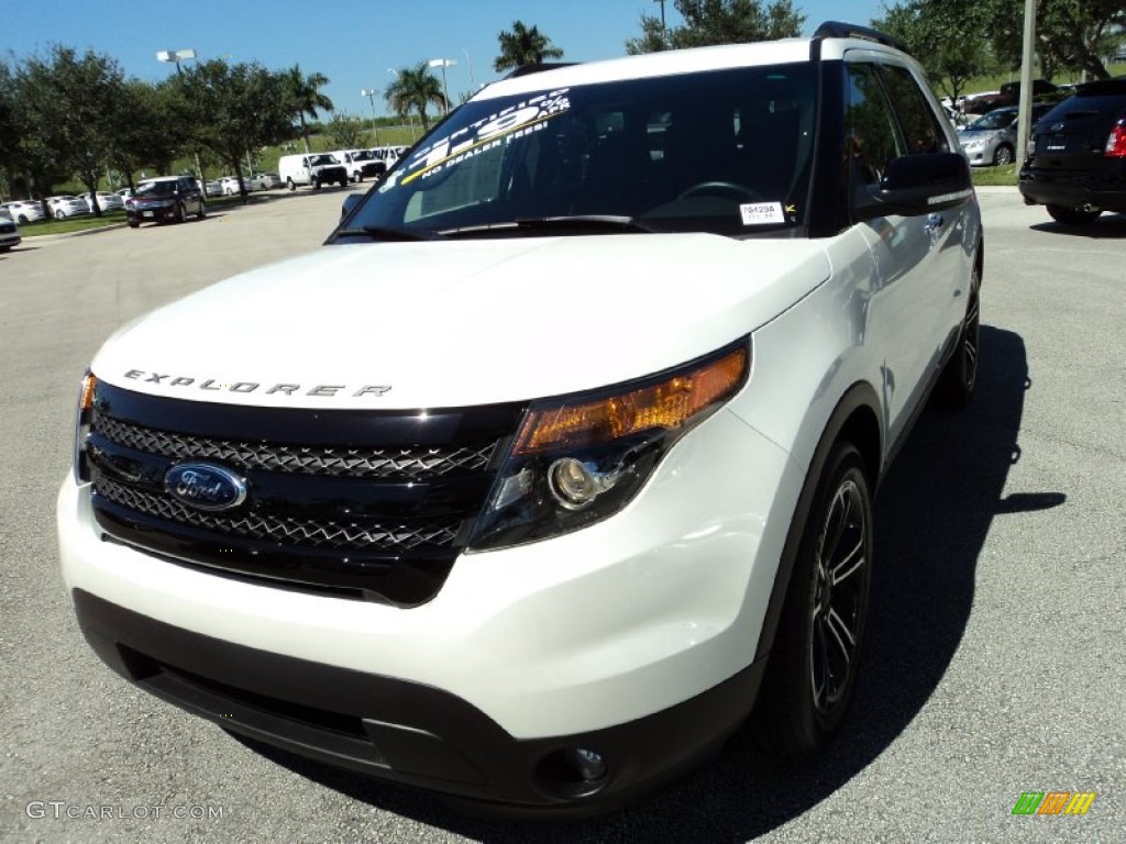 2014 Explorer Sport 4WD - White Platinum / Sport Charcoal Black photo #14