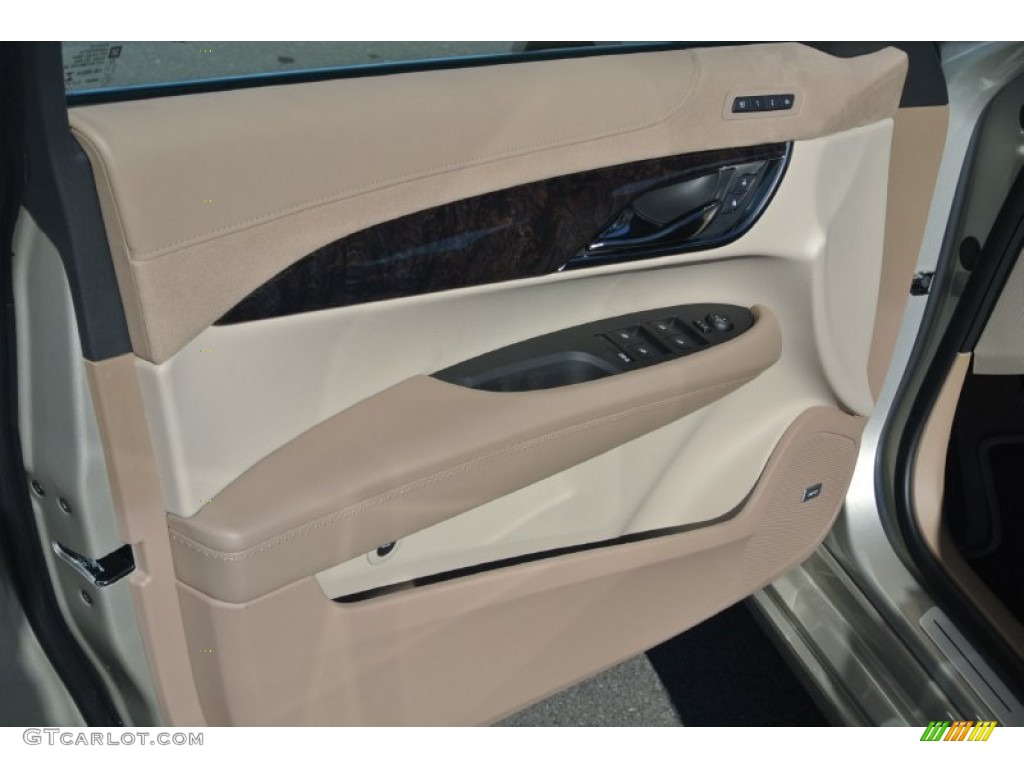 2015 Cadillac ATS 2.5 Luxury Sedan Light Neutral/Medium Cashmere Door Panel Photo #98276315