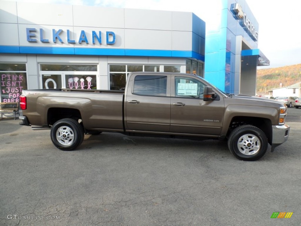 2015 Silverado 2500HD LT Crew Cab 4x4 - Brownstone Metallic / Cocoa/Dune photo #2