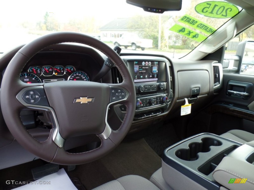 2015 Chevrolet Silverado 2500HD LT Crew Cab 4x4 Cocoa/Dune Dashboard Photo #98278121