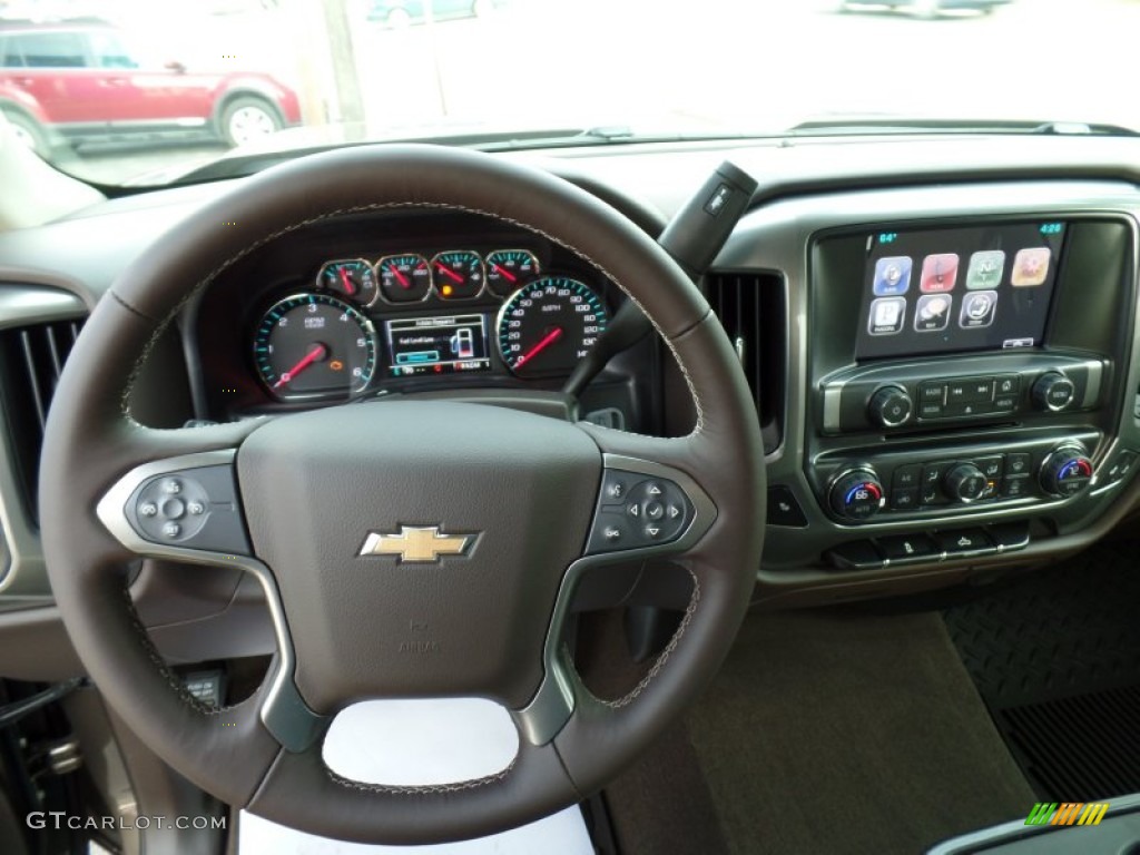 2015 Chevrolet Silverado 2500HD LT Crew Cab 4x4 Cocoa/Dune Dashboard Photo #98278142