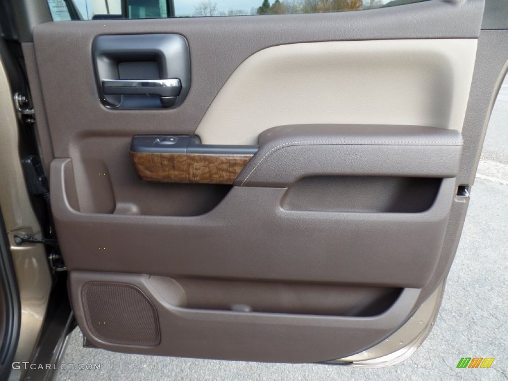 2015 Chevrolet Silverado 2500HD LT Crew Cab 4x4 Cocoa/Dune Door Panel Photo #98278829