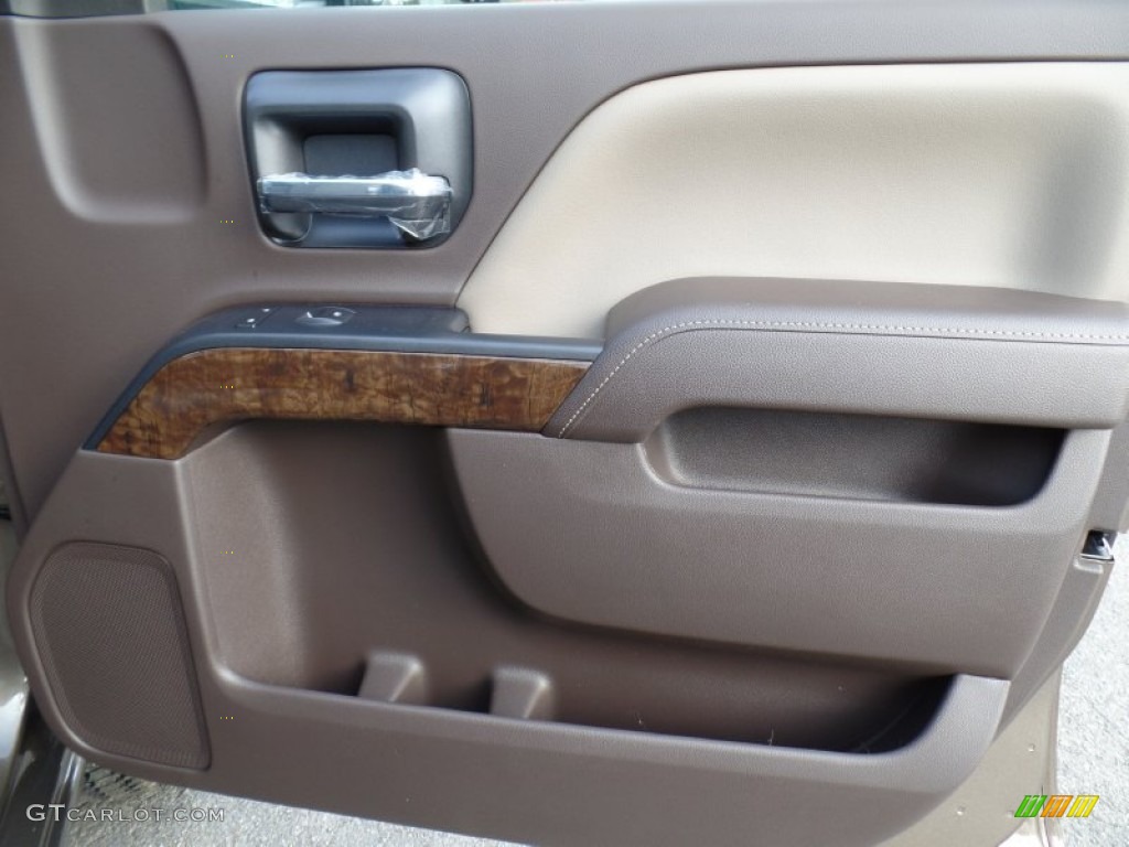 2015 Chevrolet Silverado 2500HD LT Crew Cab 4x4 Cocoa/Dune Door Panel Photo #98278961