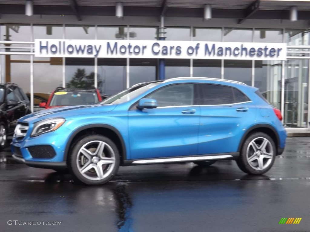 2015 GLA 250 4Matic - South Seas Blue Metallic / Black photo #1