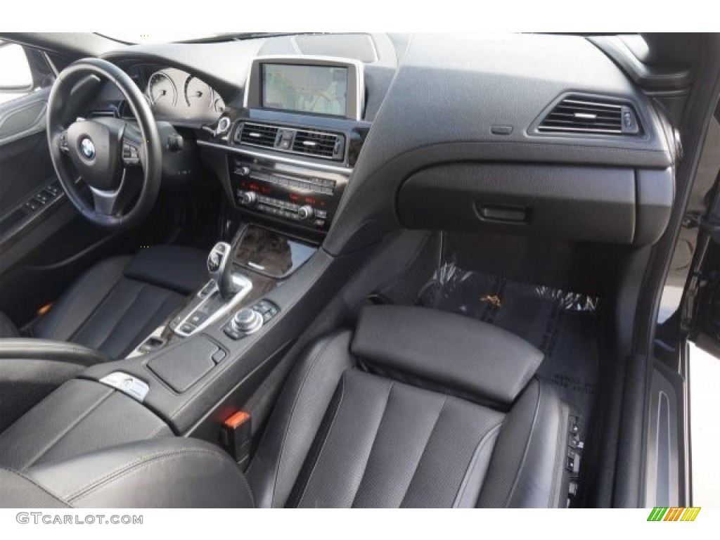 2012 BMW 6 Series 650i Convertible Black Nappa Leather Dashboard Photo #98282411
