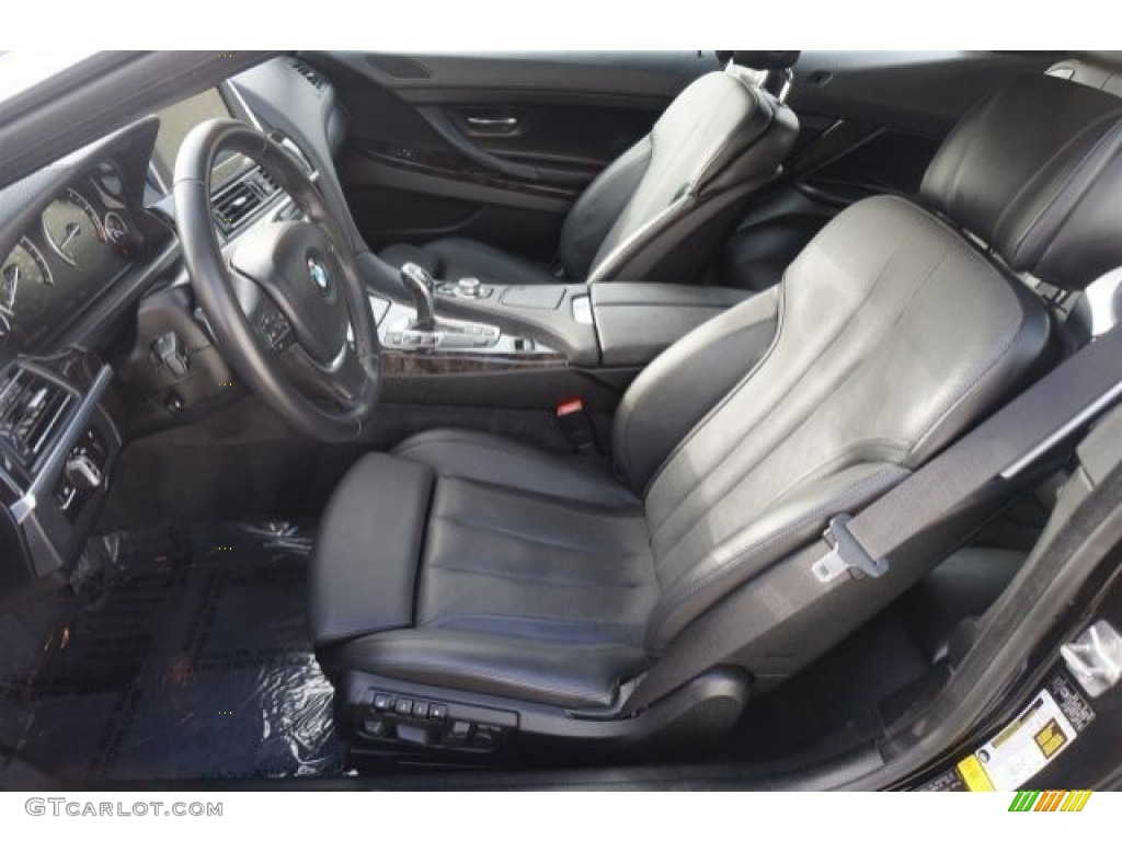 Black Nappa Leather Interior 2012 BMW 6 Series 650i Convertible Photo #98282420