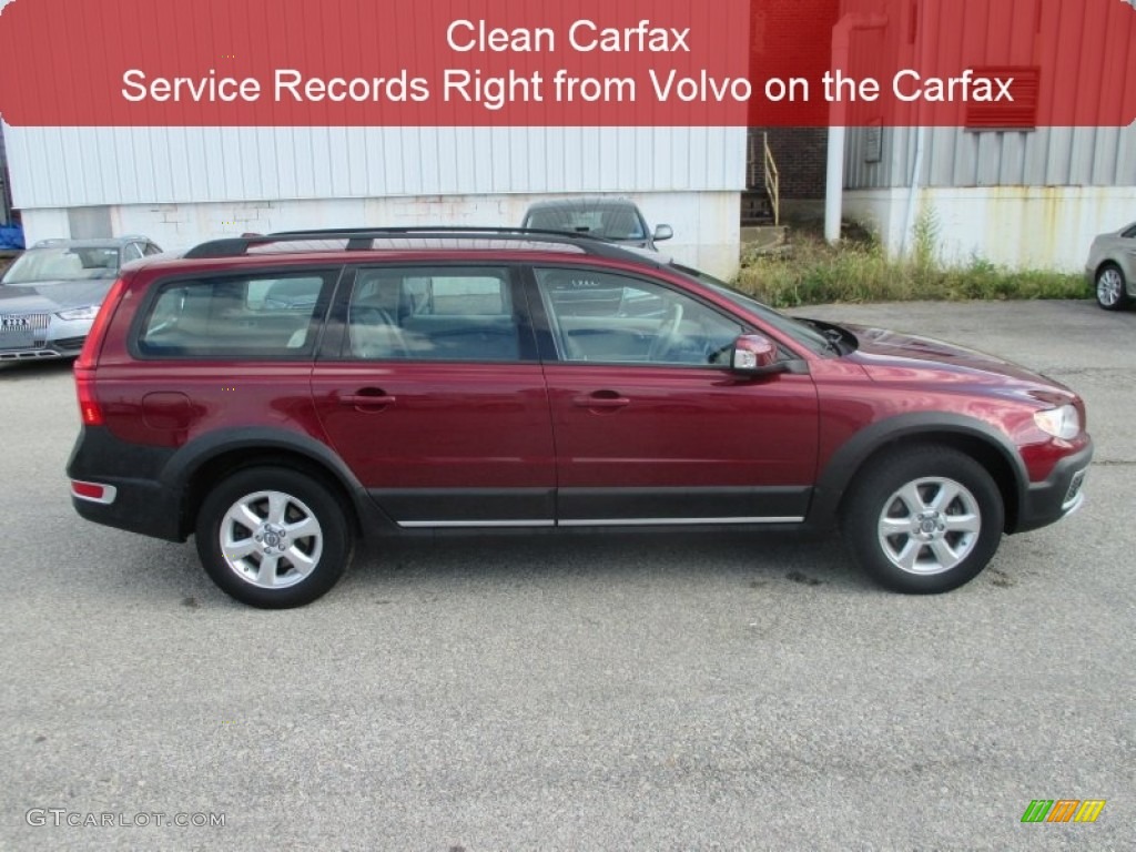 2008 XC70 AWD - Ruby Red Metallic / Sandstone Beige photo #2