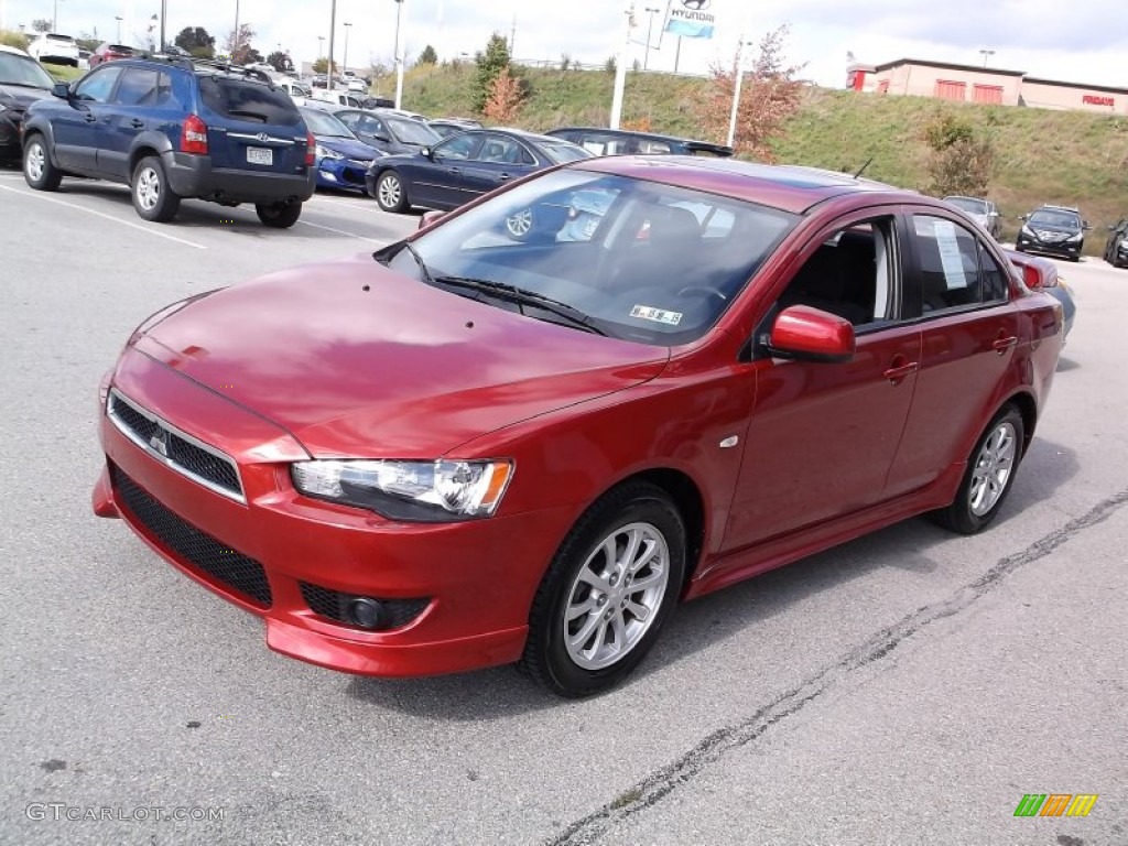 Rally Red Metallic 2010 Mitsubishi Lancer ES Exterior Photo #98288506