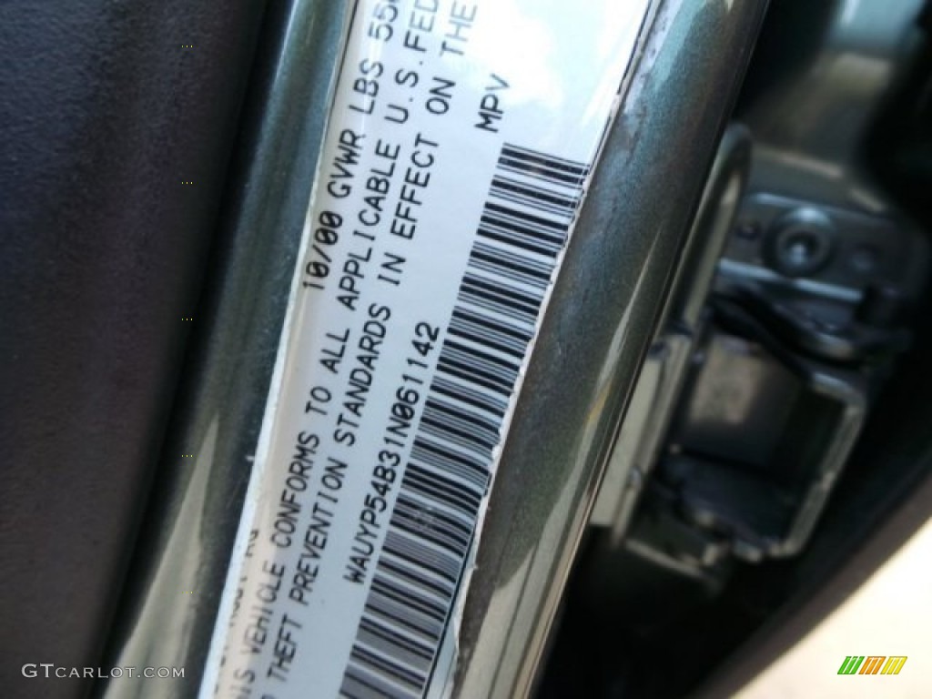2001 Allroad 2.7T quattro Avant - Highland Green Metallic / Fern Green/Desert Grass photo #46