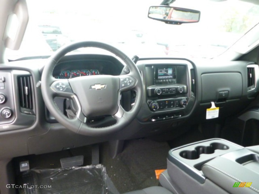 Jet Black Interior 2015 Chevrolet Silverado 2500HD LT Crew Cab 4x4 Photo #98289010
