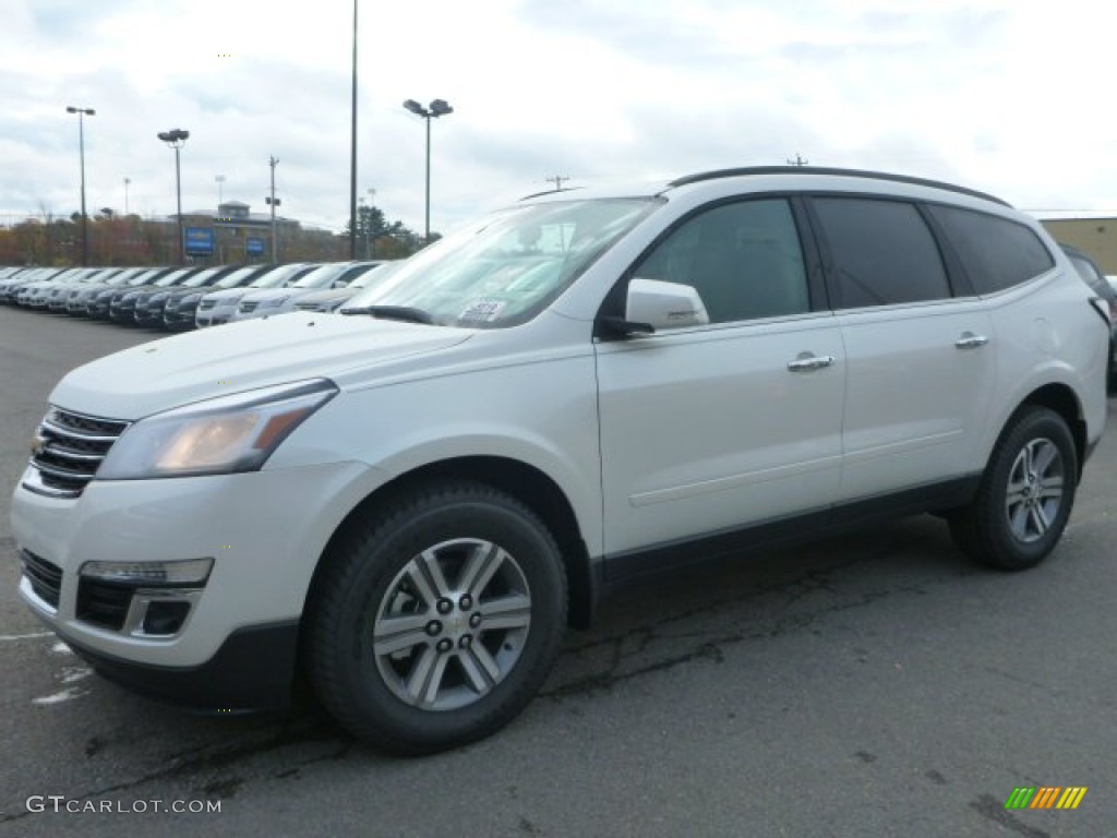 2015 Traverse LT AWD - White Diamond Tricoat / Ebony photo #1