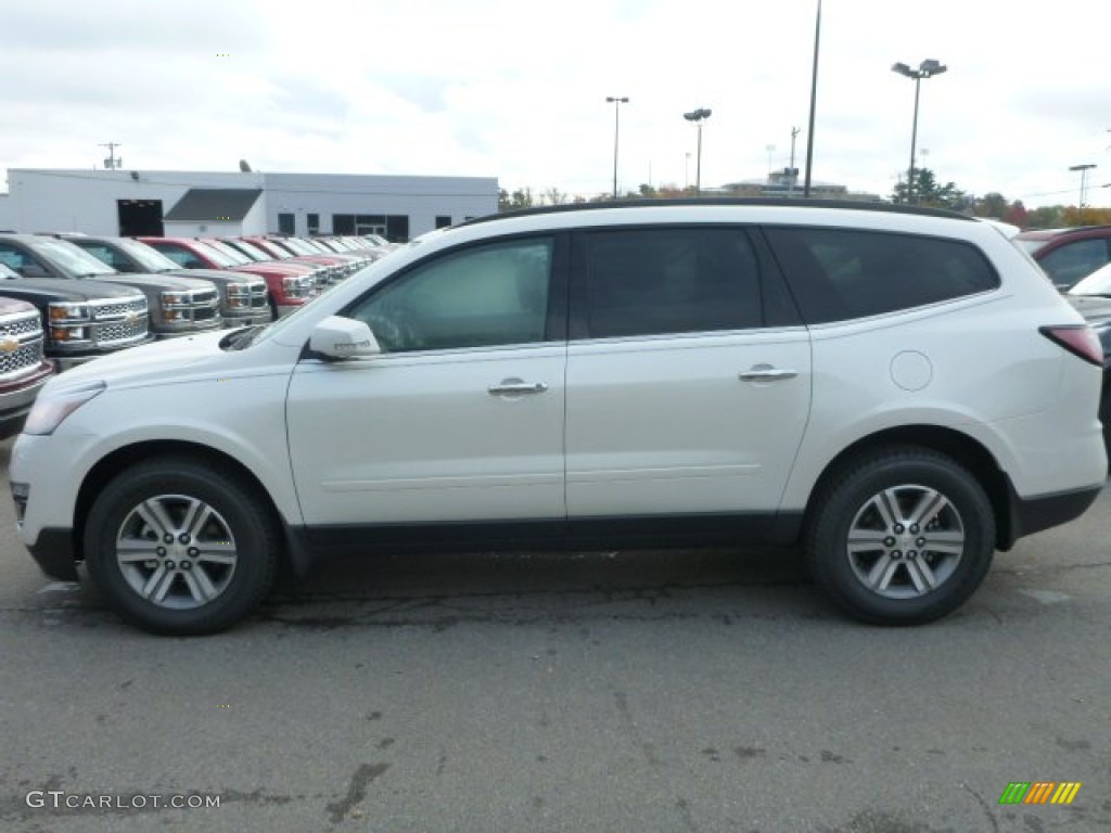 2015 Traverse LT AWD - White Diamond Tricoat / Ebony photo #2