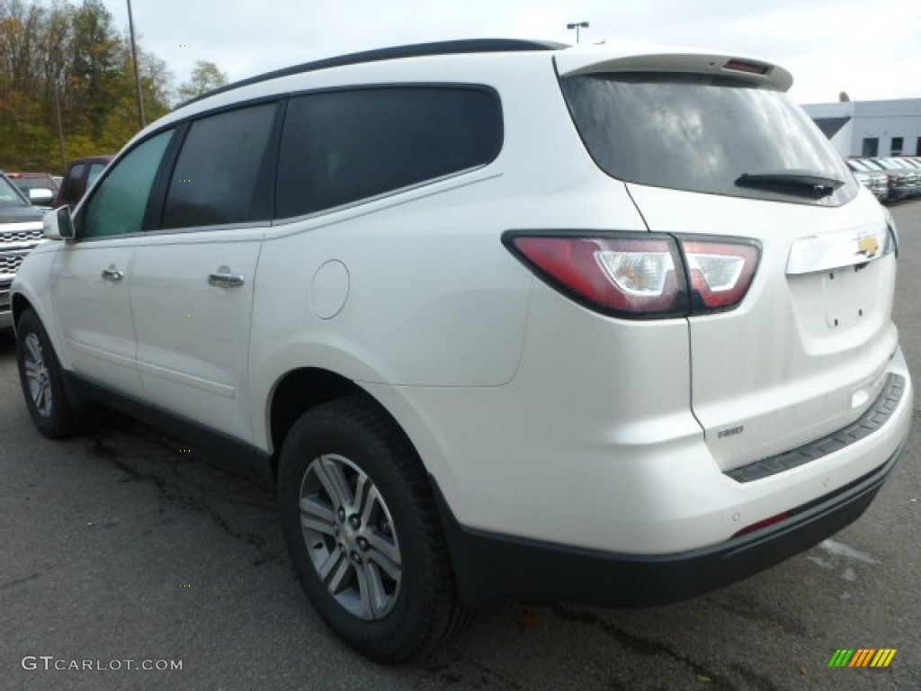 2015 Traverse LT AWD - White Diamond Tricoat / Ebony photo #3