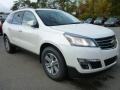 2015 White Diamond Tricoat Chevrolet Traverse LT AWD  photo #6