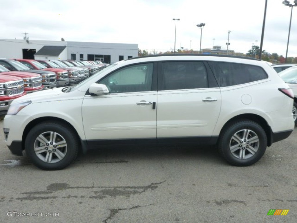 2015 Traverse LT AWD - White Diamond Tricoat / Ebony photo #2