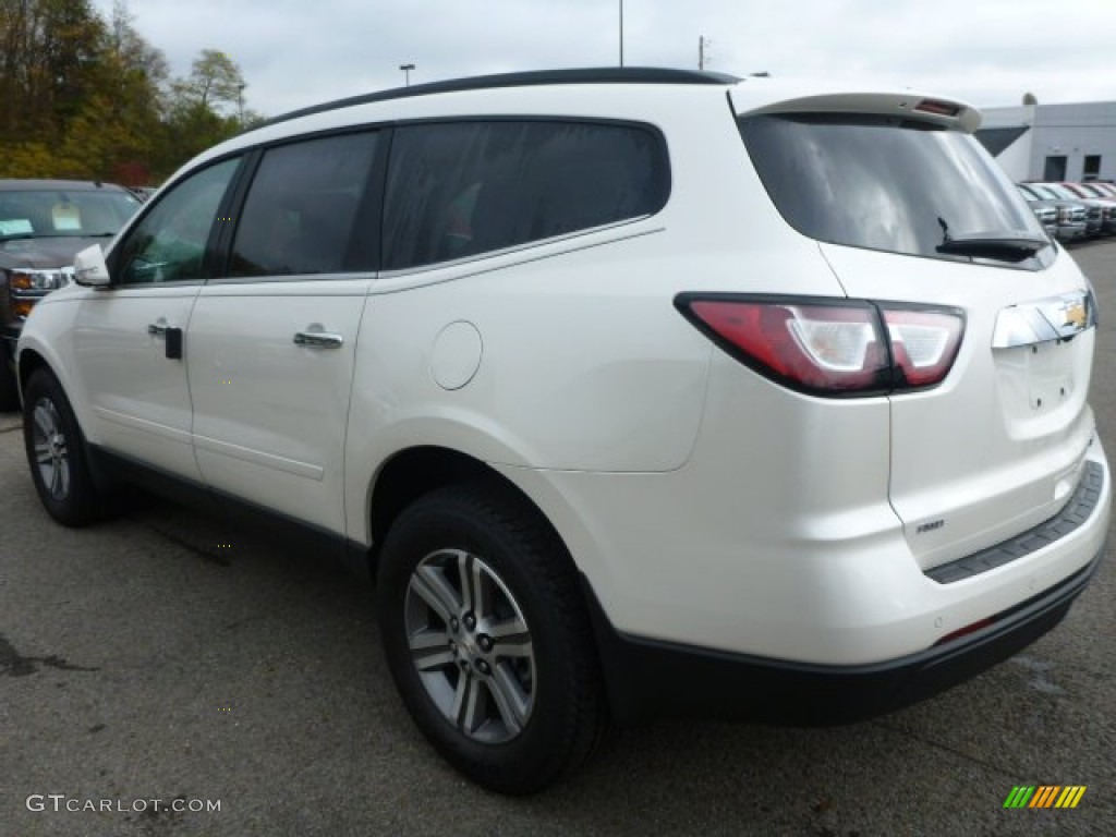 2015 Traverse LT AWD - White Diamond Tricoat / Ebony photo #3