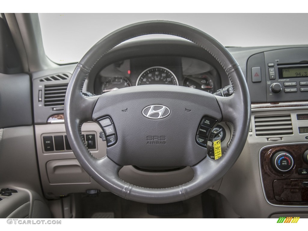2006 Hyundai Sonata LX V6 Beige Steering Wheel Photo #98292211