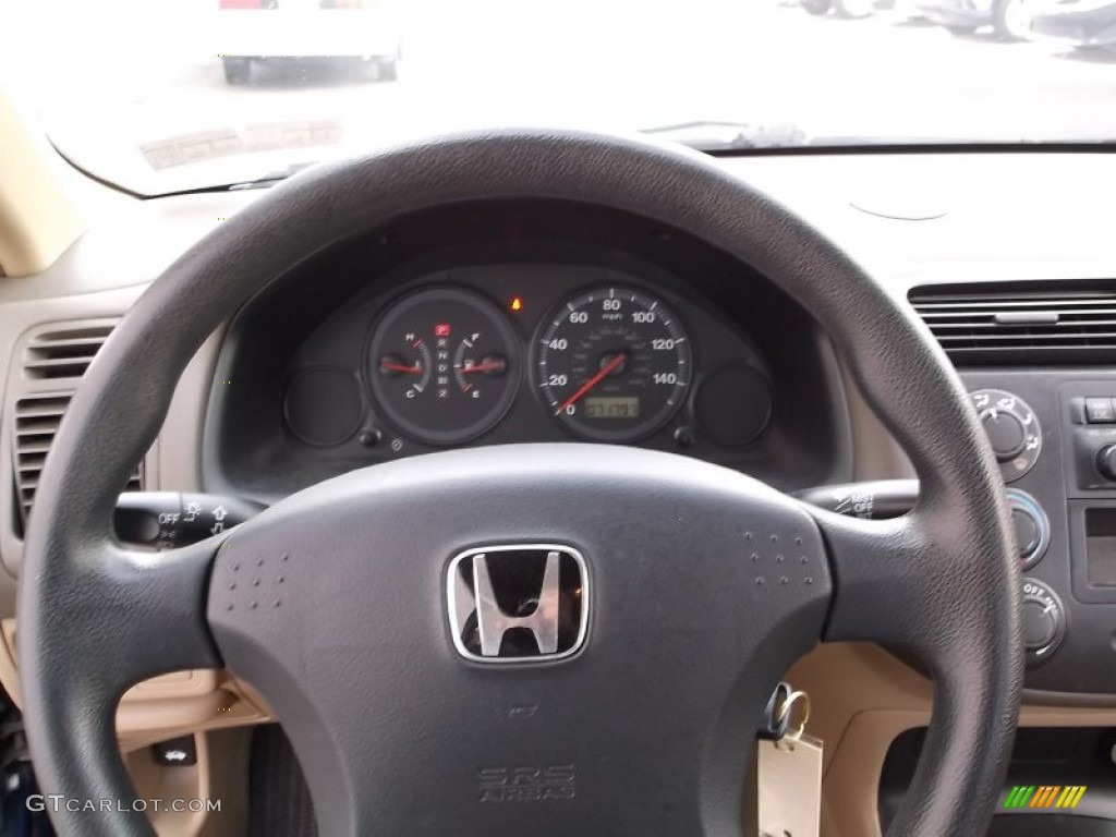 2005 Civic Value Package Sedan - Fiji Blue Pearl / Ivory photo #15