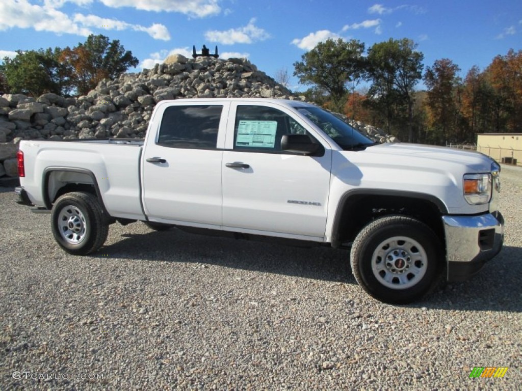 Summit White 2015 GMC Sierra 2500HD Crew Cab 4x4 Exterior Photo #98295652