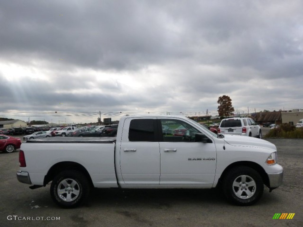 2012 Ram 1500 SLT Quad Cab 4x4 - Bright White / Light Pebble Beige/Bark Brown photo #4