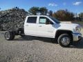  2015 Sierra 3500HD SLE Crew Cab 4x4 Dual Rear Wheel Chassis Summit White